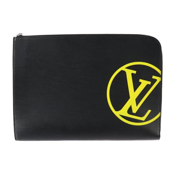 LOUIS VUITTON Louis Vuitton Pochette Jules GM Clutch Bag M68198 Epi Leather Blac - Picture 1 of 10
